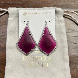 Kendra Scott Alexandra Earrings - Purple Jade/Silver
